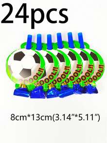 24/12/6件装足球啦啦队新奇吹气派对礼品 - 彩色 - 查看 9