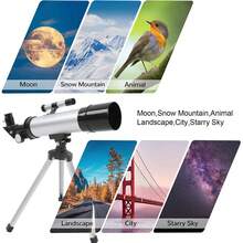 Portable 50mm Aperture, 360mm Focal Length Refractor Telescope | Astronomical Telescope For Adults, Beginners, And Children | Easy-To-Set-Up Travel Telescope For Observing The Moon And Stars | Ideal Gift For Astronomy Enthusiasts