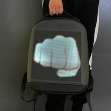 Mochila De Viaje Moto Led Pantalla App Control Personalizabl - Negro - Ver 5