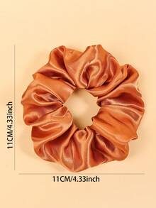 8个蓝色缎面发圈，光滑百搭，优雅复古发绳，适合女性 - 彩色 - 查看 3