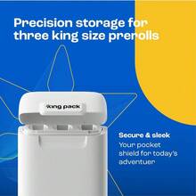 Smoking Accessories: Cigarette Case Joint Holder Smell Proof Container With Raw Cones And Rolling Papers Holds 3 King Size Prerolls For Discreet Smoking - 白色 - 查看 3