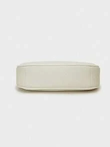 Túi đeo vai nữ thời trang mới, túi baguette đa năng chống thấm nước với họa tiết chữ cái và mặt dây chuyền ngọc trai hình quả anh đào. Túi đeo vai nữ thời trang, túi xách tay, túi công sở, ví nữ thanh lịch, phù hợp cho mua sắm, đi làm và các dịp dự tiệc. - trắng - Xem 6