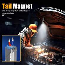 1pc All-In-One Light! Type-C Rechargeable Magnetic Motion-Sensor Headlamp, Converts To Flashlight/Bike Light, With RGB Side Lights