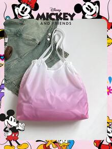 Disney Official Licensed 1 Pc Disney Mickey Mouse Shopping Bag High-Capacity Foldable Tote Bag Bookbag Drawstring Shoulder Bag Lightweight Handbag - Verifiable For Boys/Girls/Student Perfect For Daily/Shopping//Go To School - Pink - View 12