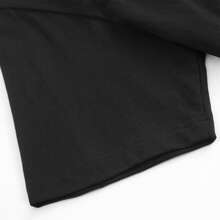 Camiseta de manga corta de algodón cómoda: diseño creativo con letras o dibujos graciosos, perfecta para día a día y deporte - Negro 34 - Ver 3