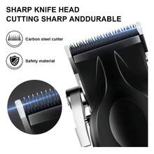 KM principiantes barbero barbero km-2024 + km-2296 +2 juegos de herramientas de máquina de tijeras, 3 en 1 combinación, le permite experimentar la diversión de las compras múltiples, regalo perfecto para los hombres, negro - Negro - Ver 3