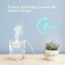 Compact Floral Portable Humidifier, Facial Steam Design. USB Powered. Small And Portable, Tankless Design, Quiet Humidification. Auto Shut Off When No Water. Suitable For Home And Bedroom. Mini Humidifier For Living Room, Office, Car And Travel, Creative Humidifier And Personal Care Gadget. - trắng - Xem 4