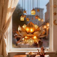 New Vintage Star & Moon Wall Decor Stickers, Middle East Style Self-Adhesive PVC Wall & Window Stickers - Multicolor - View 12