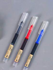 1pc/3pcs/6pcs/10pcs Quick-Drying Signature Gel Ballpoint Pens, 0.5mm Black/Blue/Red Ink, Suitable For Office Supplies, Classroom, Drawing, Markers, Stationery, School Supplies, Birthday, Holiday, Party Gifts - Multicolor - View 6