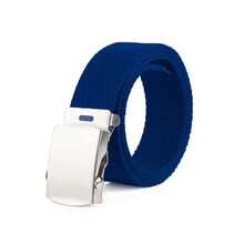 Men's Wide Belt, Nylon, Casual, Polyester, Metal Buckle, Canvas, Military, Tactical 2026 - Blue - View 4