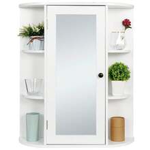 Bathroom Cabinet Wall Mount Medicine Cabinet With Single Mirror Door Adjustable - White - View 4