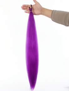 Tóc nối giả bện màu tím dài 26/28/32 inch, kiểu đuôi ngựa cài kẹp dùng cho trang phục cosplay. - Nhiều màu - Xem 8