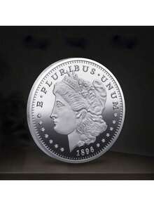 1pc Vintage Embossed Various Years American Statue Of Liberty 40mm Silver Commemorative Coin, Random Delivery - Multicolor - View 14