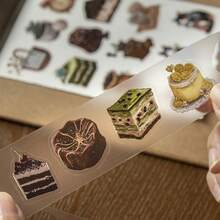 35mm*2M 可爱猫咪甜点图案和纸胶带，哑光PET材质，用途广泛，适用于剪贴簿、日记、计划本、家居装饰、DIY手工、学习用品等。 - 彩色 - 查看 3