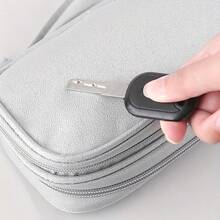 Dual-Layer Storage Bag, Waterproof Electronic Organizer Pouch For Cables, Earphones, Chargers, Phones, Hard Drives, USB Drives, Multi-Function Storage - Multicolor - View 11