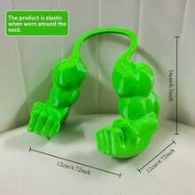 Creative Cat Muscle Arm 3D Printed Cat Neck Brace, Funny Pet Prop, Small Cat Birthday Party Supplies - Multicolor - View 2