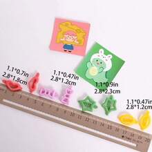 Assorted Candy Color Dopamine Star, Frog, Bow Tie Mini Hair Clips, Pet Hair Accessories - Multicolor - View 9