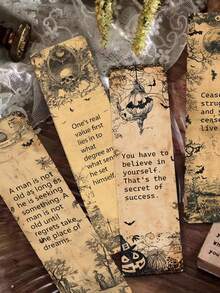 30pcs Vintage Dark Inspirational Copy Bookmarks Elegant Book Decoration Suitable For Decorating Books Picture Books Notebooks And Other Paper Bookmarks