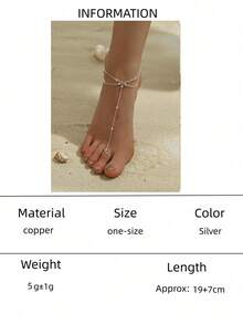 1-2pcs Elegant Pearl Toe Anklet, Delicate Foot & Body Chain Jewelry, Women Beach Holiday Accessories