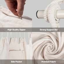 Hamaca Silla Colgante Blanca 100x130cm Con Soporte Metálico - Blanco - Ver 2