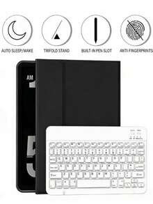 多折叠支撑式键盘保护套，兼容三星 Galaxy Tab S9 2023/A9 Plus 11 英寸/S9 FE 2023/S10 Lite/S11/A11 Plus/S9+/S9 SE 2023/S10+/S10FE+ 系列，以及 iPad 5/6/7/8/9/10 代、Pro 11/13、Air 5/6/7/8/9/11/13 和 MatePad 系列。 - 彩色 - 查看 4