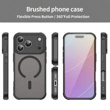 DECOPHONE 1 chiếc ốp lưng điện thoại từ tính không dây màu gradient trong suốt dễ thương, tương thích với iPhone 17 AIR 16 15 14 13 12 11 Pro Max Plus, mặt lưng silicon mềm màu kẹo ngọt - Đen mờ - Xem 2