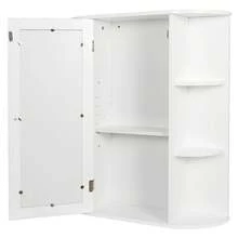 Bathroom Cabinet Wall Mount Medicine Cabinet With Single Mirror Door Adjustable - White - View 9