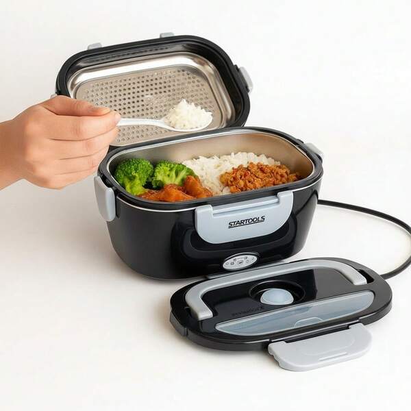 Marmita Elétrica Térmica com Colher Bivolt 1,5l 60w Não Precisa De Água