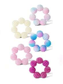 手指按摩环，缓解焦虑和压力，弹性舒缓指压按摩珠环，感官玩具，适合成人、女孩、男孩，居家、户外、学校、办公室、旅行手指玩具配件 - 彩色 - 查看 13