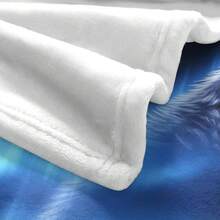 Wolf Howling At The Moon Mountain Night Cartoon Blanket Soft Cozy Multi Purpose Throw For Home Bedroom Living Room Sofa Gift - Multicolor - View 9