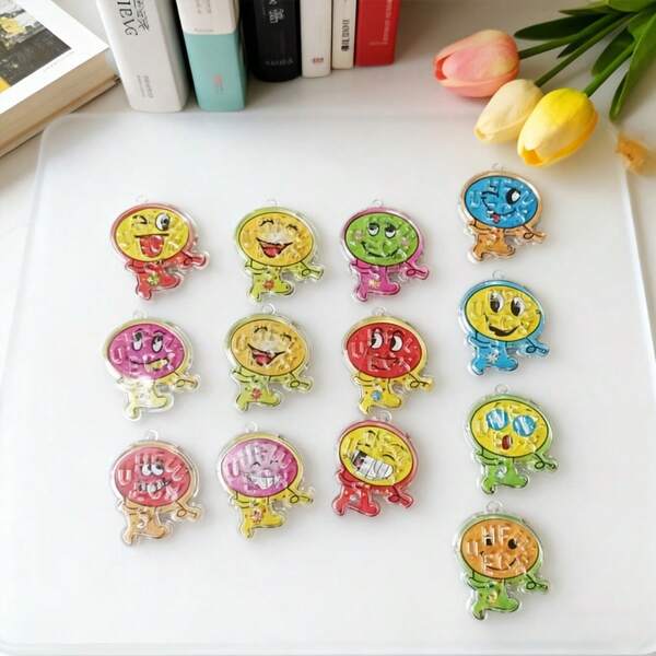 Set da 10 pezzi di giocattoli da labirinto carini, giochi di puzzle competitivi, regali di compleanno originali, riempitivi per piñata, forniture per Natale e Capodanno, ricompense per migliorare la concentrazione (versione multicolore)