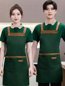 1pc Adjustable Unisex Apron With Pockets, Waterproof And Stain-Resistant, Suitable For Cooking, Baking, Grilling In Kitchen, Cafe, Restaurant - Multicolor - View 19