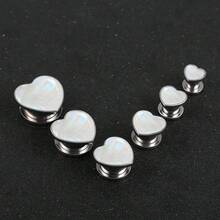 2件装优雅心形耳廓耳扩，不锈钢材质，适合穿刺佩戴，可拉伸耳洞，是送给女性的礼物。 - 1334 - 查看 5