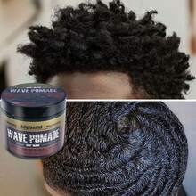 113g Aceite para el cabello negro: Fortalece y previene la rotura y el encrespamiento del cabello, adecuado para cabello rizado/natural, proporciona un peinado suave y brillante sin grasitud. Aplica una pequeña cantidad a diario para el cuidado y el peinado diario del cabello. - Pomada para ondas*113 g - Ver 1