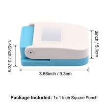 1 个 0.8 英寸矩形印章冲孔器和 1 个 1 英寸正方形冲孔器，手动拉杆式冲孔器，适用于纸艺、卡片制作、DIY 项目和手工制作。 - 彩色 - 查看 13