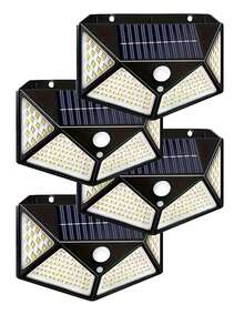 1pc 100 LED Solar Lights, Outdoor Waterproof, Motion Sensor Flood Lights With Remote Control, 3 Modes, Solar Powered, Suitable For Patio, Garage, Backyard, Garden Wall - Black - View 15