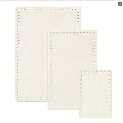 Crochet Basket Bottom Rectangular Wooden Base Forming Machine, Blank Knitting Bag Bottom Wooden Basket Bottom Forming Machine, DIY Knitting Crochet Yarn Storage Bag Weaving