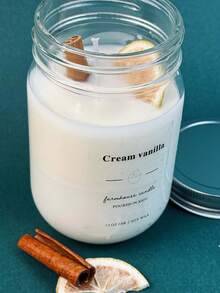 1pc Large Candle Jar, Scented Candle, Decorative Candle, Soy Wax Candle, Gift For Best Friend, Gift For Her, Winter Gift, Home Decor Candle, Candle Accessory, Decor Item - Multicolor - View 8
