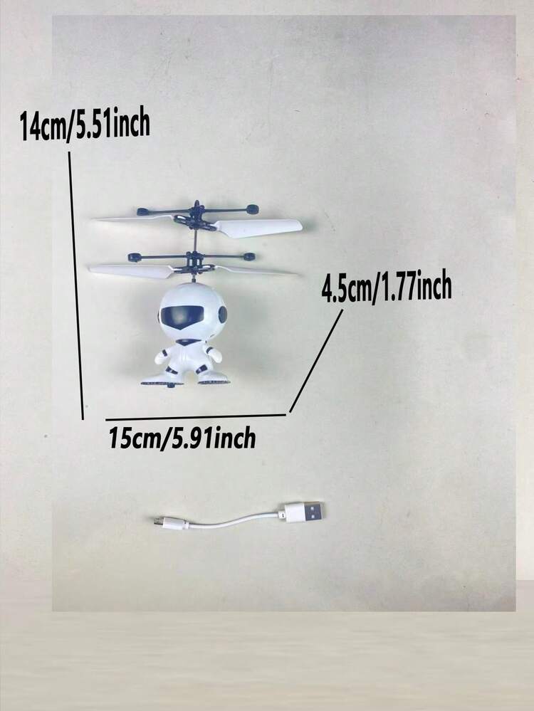 1pc Remote Control Robot, Shockproof Material, Infrared Remote Control, Plastic Flying Toy, Gesture Sensing Flying Craft, Interactive Educational Toy, Suitable For Boys And Girls (Available With Or Without Remote Control, Handmade Painting May Have Slight Unevenness, Handmade Measurement May Have Minor Deviation) - Multicolor - View 12