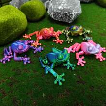 2026新款 - 1个3D打印青蛙摆件 - 动物毛绒玩具 - 独特的减压礼物 - 送朋友的礼物 - 收藏品 - 节日礼物 - 生日礼物 - 礼品 - 彩色 - 查看 3