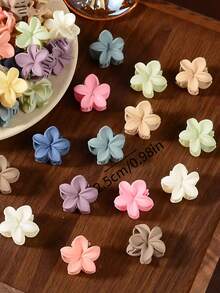 10pcs/20pcs/30pcs/40pcs Colorful Daisy Flower Hair Claw Clips, Mini Elegant Hair Claws For Ponytail, Hair Claw, Princess Hair Accessories (Random Colors) Women Hair Clips Summer - Multicolor - View 3