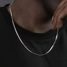Men'S Chain Necklaces - Silver - View 6