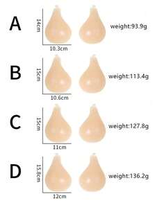 One Pair Of Invisible Lifting Bras, Non-Slip And Reusable, Suitable For Small Busts, Can Be Paired With Dresses, Swimwear, And Bikinis. New Invisible Silicone Lifting Bras, Bra Straps Included. - Khaki - View 10
