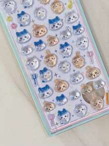 Random Style Cute Cartoon Rabbit Stickers, Applicable For Water Bottles, Computers, Desktops, Offices And Other Decorative Uses