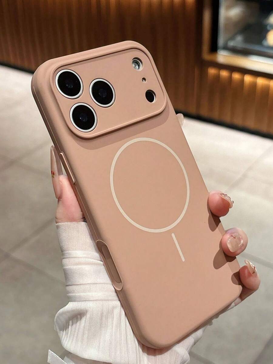 极简磁吸硅胶单件装磨砂液态硅胶手机壳，兼容 17 AIR 16 15 14 13 12 Pro Max Plus，支持无线充电，柔软硅胶后盖，春季礼物