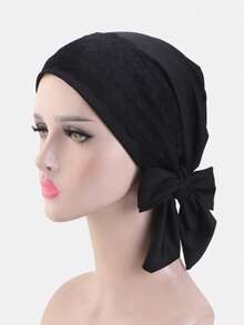 1pc Women Lace Trim Headscarf With Ribbons, Headwrap, Chemo Cap, Suitable For Daily Use - Lace-trimmed Ribbon Hat - View 29