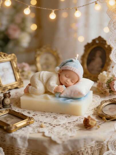 High-Quality Silicone Baby Pattern Mold For Candles And Resin, Irregular Shape, Detailed Baby Design, Ideal For Caregivers, Birth Decorations, Mother'S Day Gift, Soft And Durable Material For Peaceful Sleep Creations