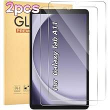 2片装平面屏幕保护膜，兼容三星Galaxy Tab A9/A11/S9/S10 FE/S10 Lite/S11/S10 FE Plus/S10 Lite Plus - 9H硬度（防刮、抗冲击），防气泡，高清透明，表面光滑，平板电脑专用渐变光泽设计，适用于游戏、视频通话、日常使用，高品质钢化玻璃，无气泡贴合。 - 無色 - 查看 18