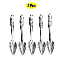 5 piezas Cuchara de alimentación de loro de acero inoxidable, cuchara para alimentar aves bebé con leche en polvo, plateado - Unitalla - Ver 13