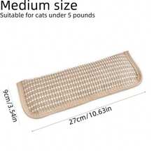 1 Tavoletta di cartone per graffiare in sisal, cuscino giocattolo con erba gatta, tappetino interattivo per graffiare e giocattolo da masticare per l'intrattenimento autonomo - Prodotto per la cura orale in erba gatta durevole, adatto per gatti felici e sani, che promuove l'abitudine di graffiare per l'esercizio e il riposo dei gatti, regalo perfetto per San Valentino, Ringraziamento e compleanni - Cammello - Visualizzare 4